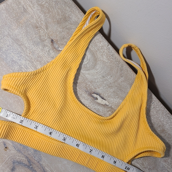 Cupshe Yellow Ribbed Bikini Set - Picture 10 of 11